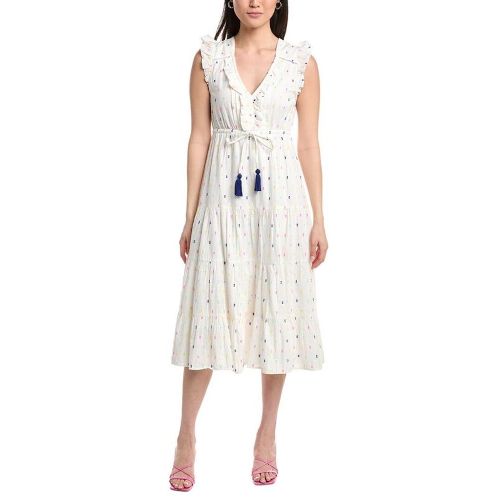 Mer St. Barth Womens  Giselle Midi Dress, Pink